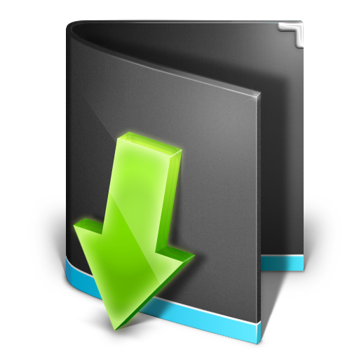 Downloads Folder Black Icon 512x512 png
